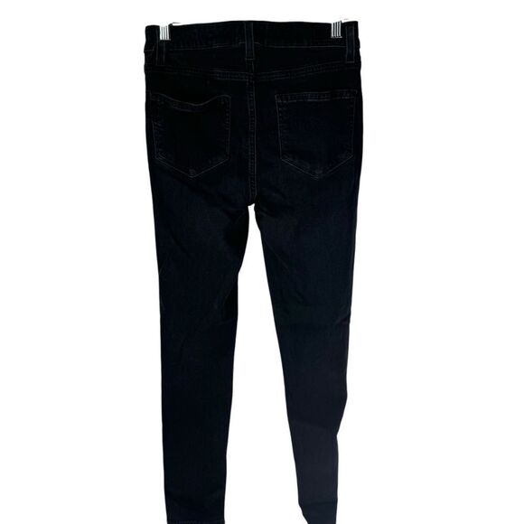 PAIGE Hoxton Ankle Black Distressed Skinny Jeans Sz 26 - Picture 4 of 9